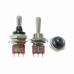 T8014A Z1 MOM OFF MOM 3Pins (ON) OFF (ON) T80 T 12mm Panel Mount Mini Toggle Switch Momentary With Waterproof Caps