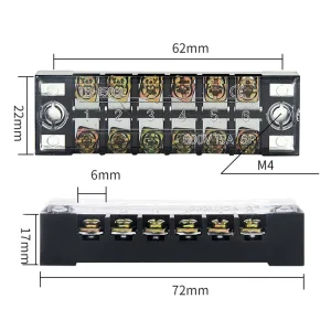 TB 1508 Iron TB Series Terminal Block Fence Type Terminal Block Insulated and Anti Electric Shock Terminal Blocks