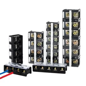 TC-603 50A 600V Brass Bolt Connection Barrier Terminal Block >30 AWG Conductor 2 5 Poles for Industrial Applications