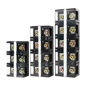 TC-603 60A 600V Brass Bolt Connection Barrier Terminal Block >30 AWG Conductor 2-5 Poles for Industrial Applications