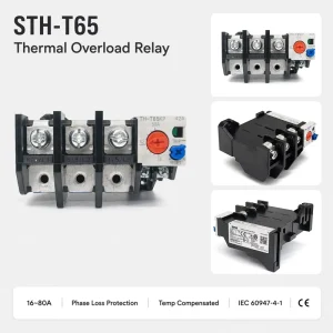 TH T65 TH T65KP Thermal Overload Protector Adjustable 34 50A Auto Reset Protection Relay Switch