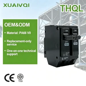 THQL 2 Pole AC MCB 50HZ/60HZ 15A MCB Short Circuit Protection Plug-in Home Miniature Circuit Breakers
