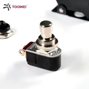 TOOWEI 12mm Panel Mount 12v 24v 1NO Momentary Push Button Switch