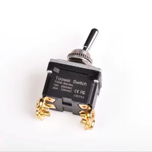 TOOWEI 4PIN (ON) OFF Screw Terminal 12mm IP67 Waterproof Toggle Switch for Agricultural Machinery