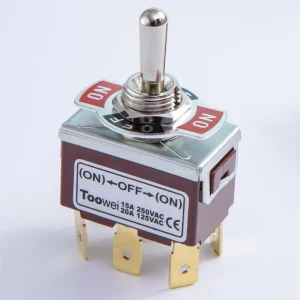 TOOWEI DPDT Momentary Self Return Centre Toggle Switch For Control Panel