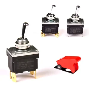 TOOWEI Electrical 12 mm DPST ON OFF Toggle Switch Automotive Waterproof