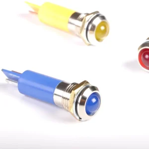 TOOWEI In Stock Fast Delivery Red Green Yellow Blue White 8mm LED Indicator Light