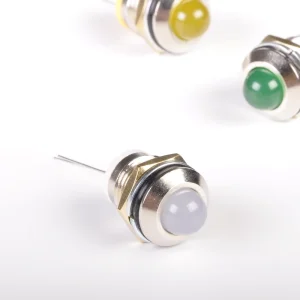 TOOWEI Pin Terminal Red Blue Green White Yellow 12mm Indicator Light