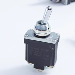 TOOWEI Spring Reset Momentary On 15A 3Prong Weatherproof Toggle Switch for Remote Controller
