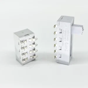 TUV Certified 3A 250V High Current 8P IP40 Copper Vertical Micro Slide Switch for Home Appliances and Hair Dryers