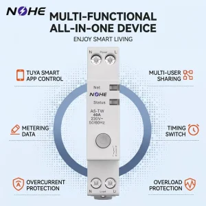 TUYA 1P WiFi Circuit Breaker Switch Smart Relay Smart Miniature Circuit Breaker Tuya APP With Over Under Voltage Protection