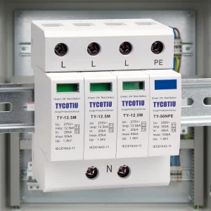 TY 12.5M 3+1 SPD Surge Protective Device T1+T2 Type 40kA Lightning Protection Power System Surge Protector Class 1 2