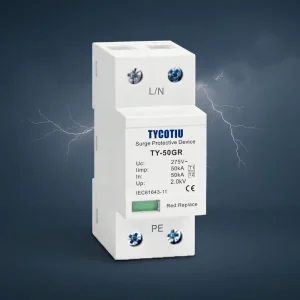 TY-50GR 1P AC T1 Plastic Material Surge Protector Electronic Equipment Industrial Lightning Protection Device