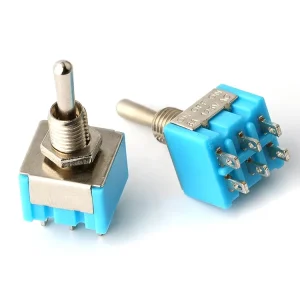 TZ 103 6A 125V 250V AC On Off On 3 Way Momentary 6 Pins 3 Position DPDT Toggle Switch RoHS Certified 30000 Cycle