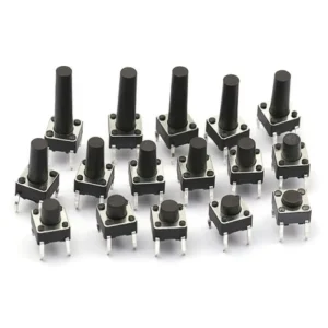 Tactile Switch 6*6*4.3/5/6/7/8/8.5/9/10/11/12/13/14/15mm Vertical Push Button Micro Switch Black 250V