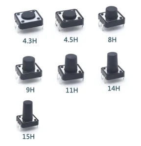 Tactile Tact Push Button Micro Switch 2pin 4pin 6*6*4.3/5/6/7/8/9/10mm 6×6 12×12 Tact Switch
