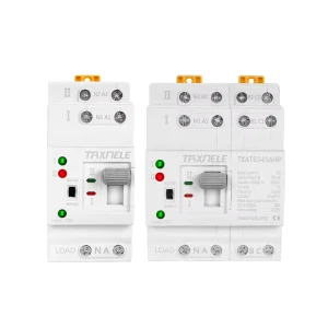 Taxnele Din Rail 2P 4P ATS Dual Power Automatic Transfer Switch Electrical Selector Switches Uninterrupted Power 63A