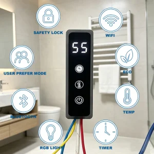 Temperature Controlled Switches Tds Wifi Smart Electric Towel Rack Controller Thermostat Temperature Controlled Switches Tds