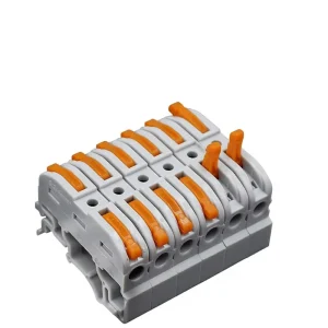 Terminal Block Rail Mounted UK25B Wire Connector Quick Connect Universal for Soft Hard Wires Conductor Size 0.5 2.5 mm Made