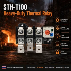 Thermal Overload Relay 3 Phase Adjustable Motor Overload Protection With Phase Loss For Contactor