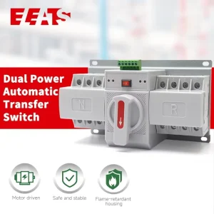 Three Phase 4P 63A 5kA Breaking Capacity PC Type EATS M Automatic Transfer Switch
