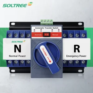 Three Phase Automatic Transfer Switch Auto Changeover Switch 63A 100A 125A 4P ATS for Generator Backup AC 380V