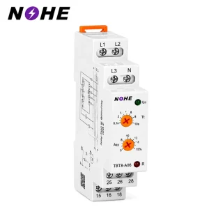 Three Phase Miniature Sealed On delay Modular Relay Timer 0.1S Adjustable Time Delay