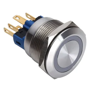 Three colors LED switch anti-vandal 22mm RGB tri-color LED illuminated push button switch