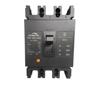Three-phase Molded case Circuit Breakers with Ratings of 160-250A, in 3P Configurations, Rated for 400V AC