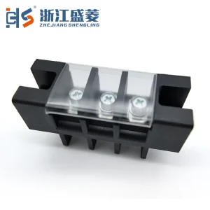 Through Wall Barrier Terminal Block Brass Screw Connection 6-Pole 1-5 AWG 100A Industrial Wiring Connector