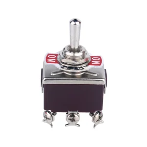 Toggle Switch 15A 250Vac Brown Housing on Off Car Boat Race Pin Terminal Toggle Switch With Waterproof Cover
