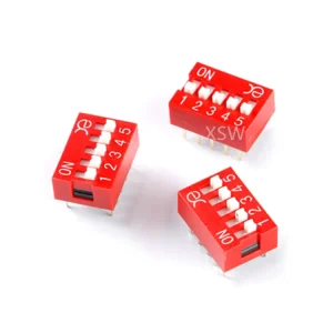 Toggle Switch 1P 2 3 4 5 6 7 8 9 10 bit 2.54mm Foot Distance Red Blue Flat Dial DIP Switch NDS 02 NDS