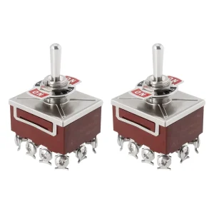 Toggle Switch 3 Position 12 Pin on Off on Control Rocker Metal Plastic 220v Switch for Electrical Panel