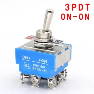 Toggle Switch 3PST 3PDT 10A 250VAC 6Pin 9Pin On off/on on/on off on 3 Positions 9 Pin Momentary Switch 3PDT Bakelite Instruments