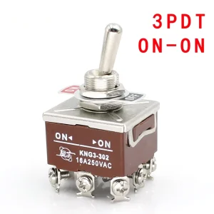 Toggle Switch 3PST 3PDT 16A 250VAC 6Pin 9Pin On off/on on/on off on 3 Positions 9 Pin Momentary Switch 3PDT Bakelite Instruments