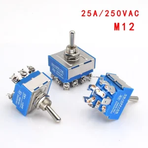 Toggle Switch 4PST 4PDT 25A 250VAC 2Pin 3Pin On-off/on-on/on-off-on 3 Positions 3 Pin Momentary Switch 4PDT Bakelite Instruments