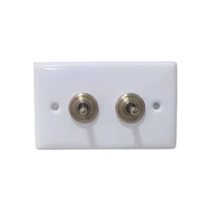 Toggle Switch Ceramic White Household Hotel Panel Single Double Three-Gang Wall Switch