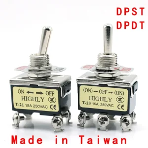 Toggle Switch DPST DPDT 15A 250VAC 4Pin 6Pin On off/on on/on off on 3 Positions 6 Pin Momentary Switch DPDT Bakelite Instruments