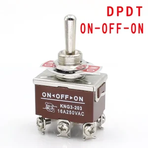 Toggle Switch DPST DPDT 16A 250VAC 4Pin 6Pin On Off On On On Off On 3 Positions 6 Pin Rocker Momentary DPDT Bakelite Instruments