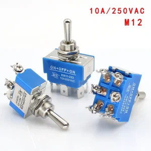 Toggle Switch SPST SPDT 10A 250VAC 2 Pin 3 Pin ON OFF ON ON ON OFF ON 3 Positions 3 Pin Momentary Switch DPDT Bakelite Instruments