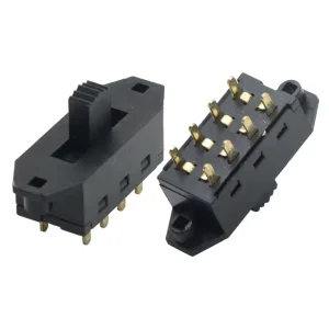 Toggle Switches 10PCS Mini Panel PCB SP3T 8 Pin 3 Position Slide Switch ON Off Switch 250V 3 8A Plastic