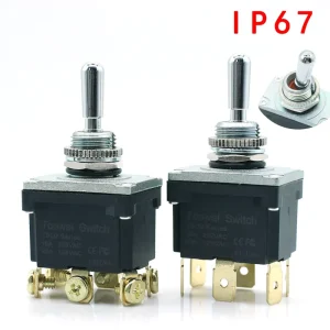 Toggle switch IP67 DPST DPDT 15A 250VAC 4Pin 6Pin on off/on on/on off on 3 Positions 6 Pin Momentary Switch DPDT