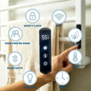 Toilet Towel Dryer Electric Heating Thermostat Digital Temperature Controlled Switches Wall Mount Heating Control Panel