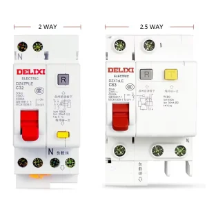 Top Quality DELIXI Elcb Earth Leakge Circuit Breakers Rccb Rcbo Rcd Types Circuit Breaker air Switch Electric Safety Fireproo
