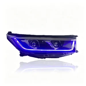 Toyota Highlander Headlight Assembly Modification LED Light Guide Running Lights Flowing Turn Signals