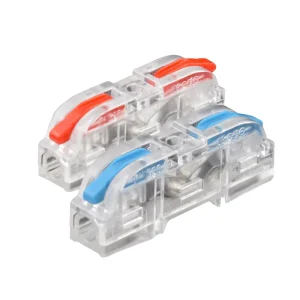 Transparent Mini Lever Push-in Quick Wire Splice 0.08-4.0mm Solid 0.08-2.5mm Stranded 250V 32A Wire Terminals