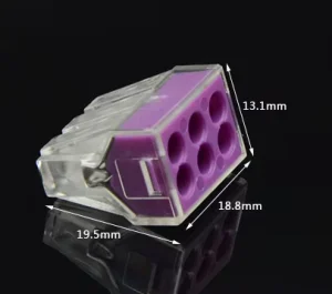 Transparent Quick Connector 102/4/6/8 Hard Wire Building Wiring Splitter PA66 Copper Terminal Blocks