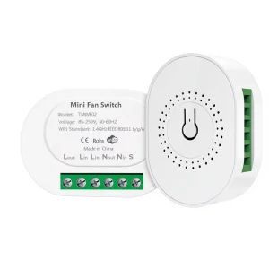 Tuya Smart Home WiFi Ceiling Fan Breaker Module Remote Control Via App Voice Timing Speed Adjustment Switch Indoor Use
