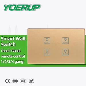 Tuya Smart Life Home Wifi Light Wall Switch 1 2 3 4 Gang LED Light Touch Remote Control Smart Wifi Wall Switch