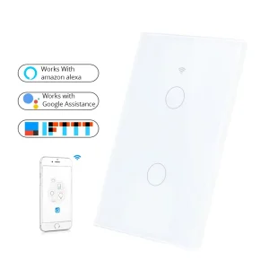 Tuya Smart Life Wall Light Switch US 1/2/3/4 Gang Wifi Digital Touch Switches for Smart Home Alexa Google Voice Remote Control